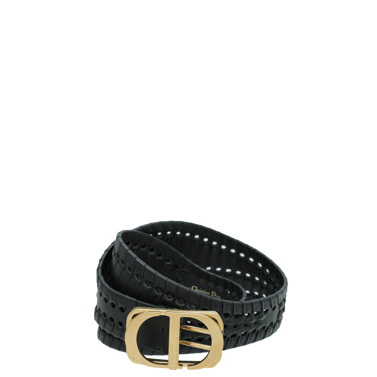 Christian Dior Black Braided 30 Montaigne Belt