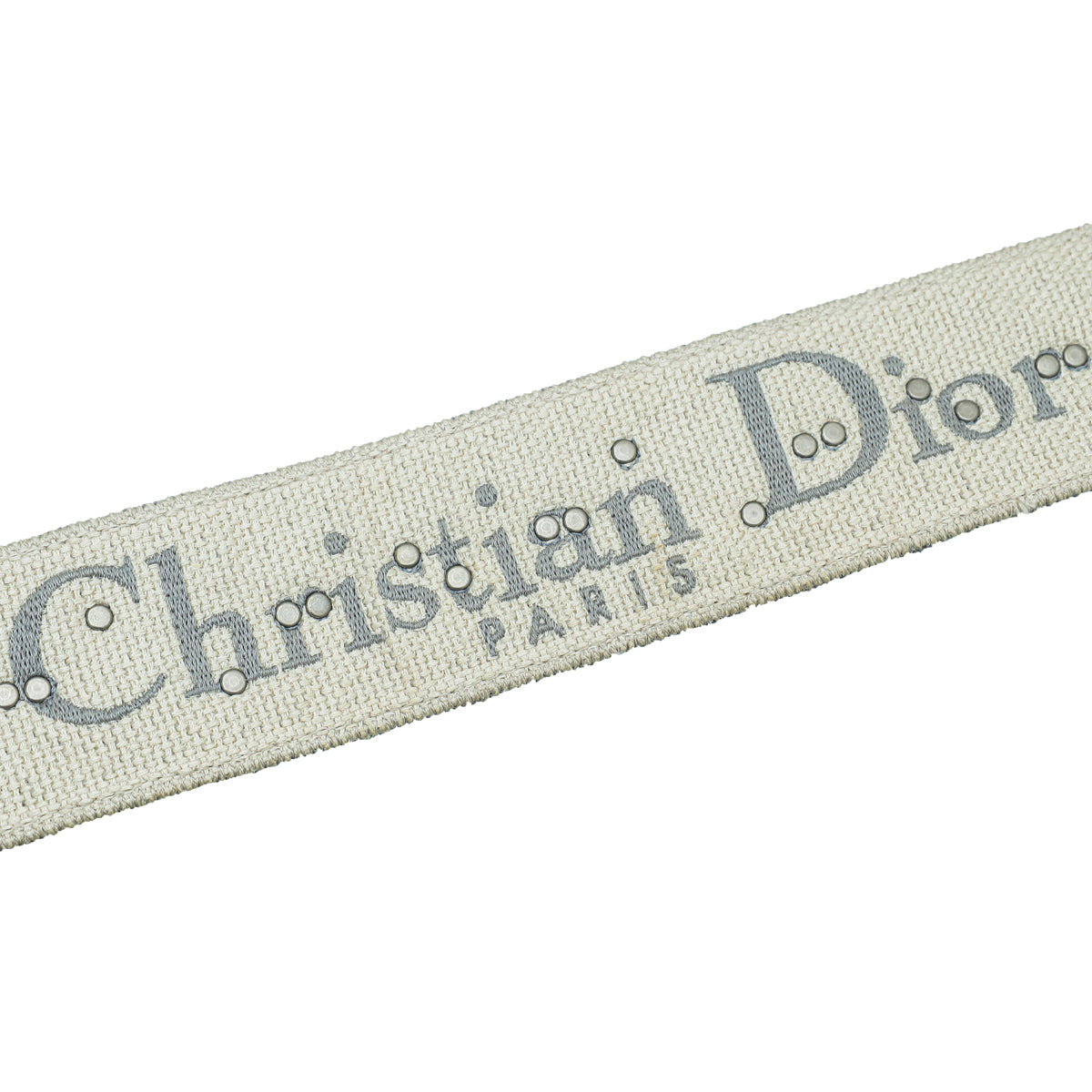 Christian Dior Grey Medallion Oblique Embroidered Shoulder Strap