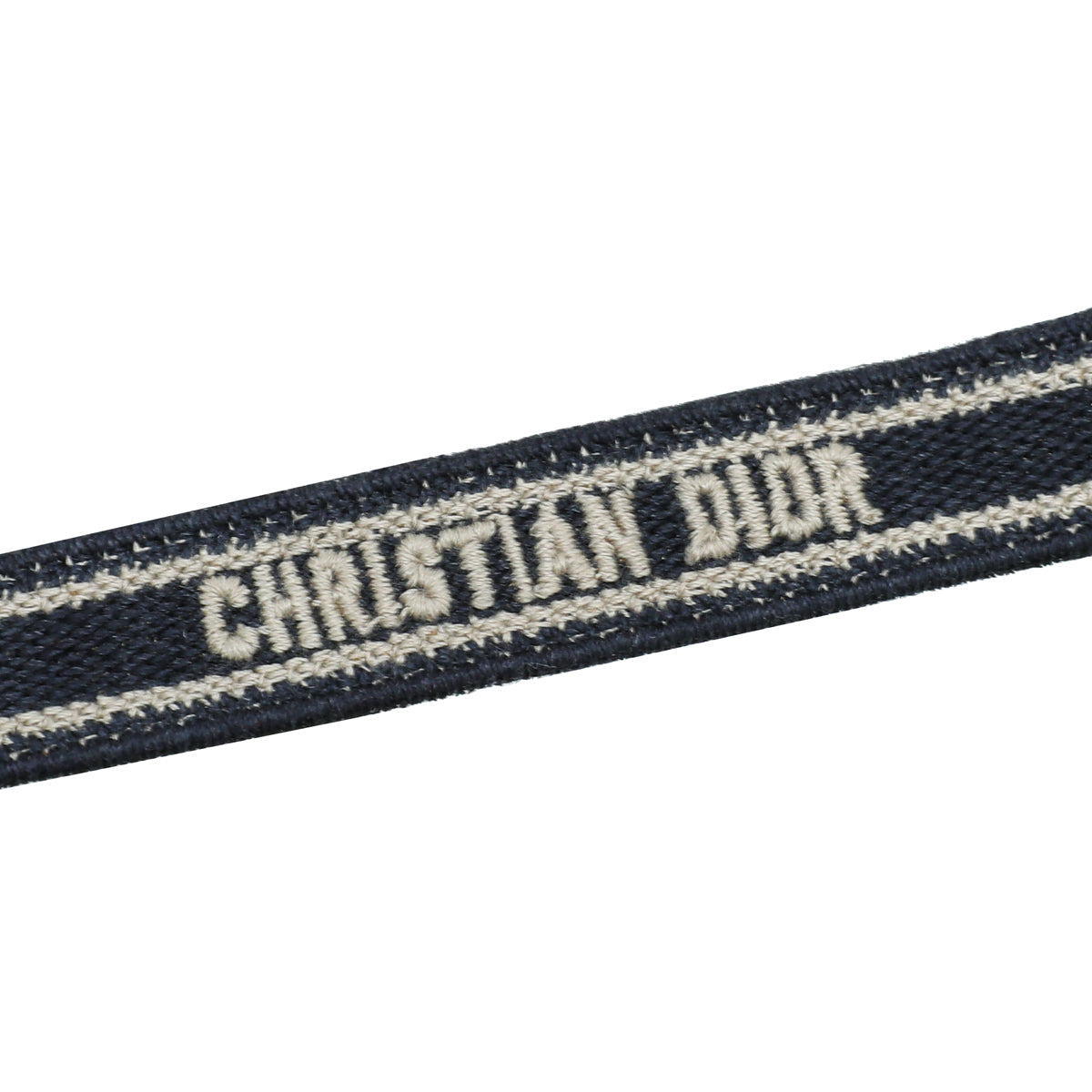 Christian Dior Navy Blue Logo Adjustable Embroidered Micro Shoulder Strap