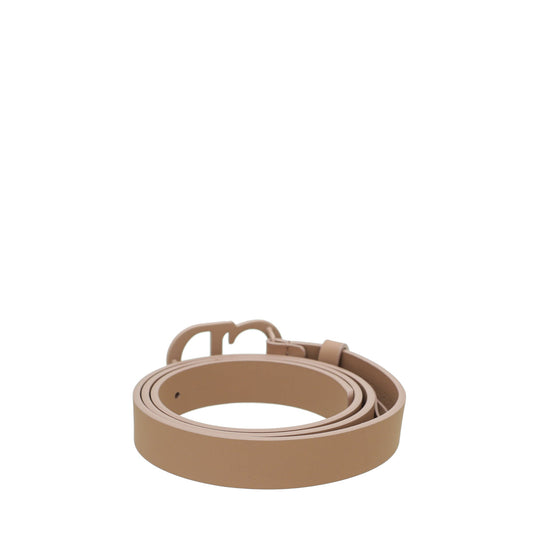 Christian Dior Matte Nude Dior CD Saddle Belt