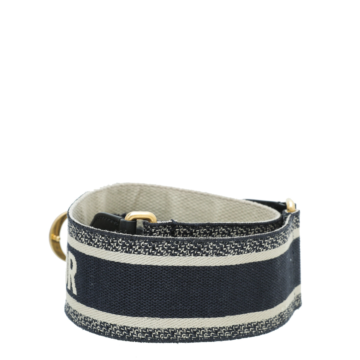 Christian Dior Bicolor Jacquard Logo Oblique CD Waist Belt