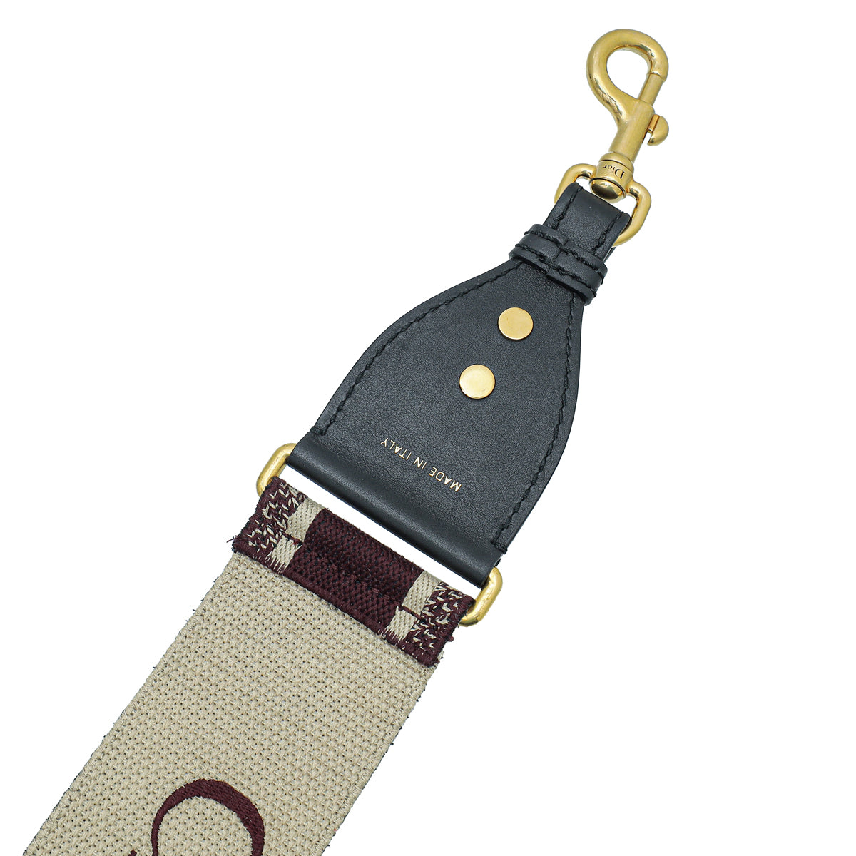 Christian Dior Jacquard Logo Embroidered Shoulder Strap