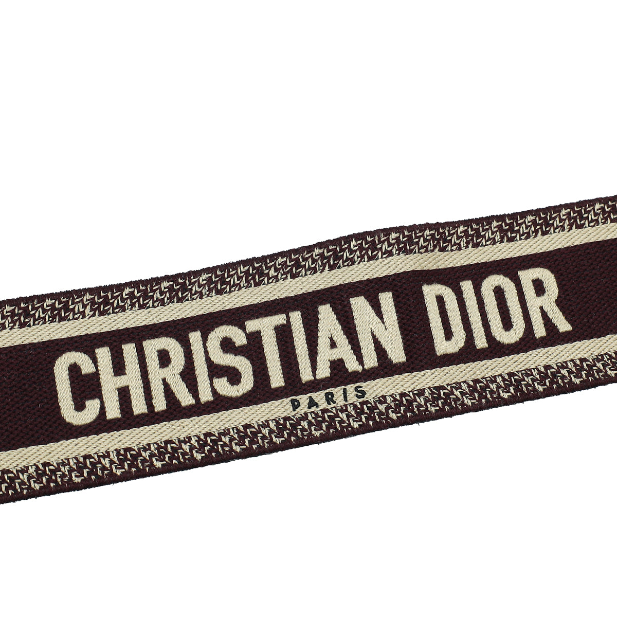 Christian Dior Jacquard Logo Embroidered Shoulder Strap