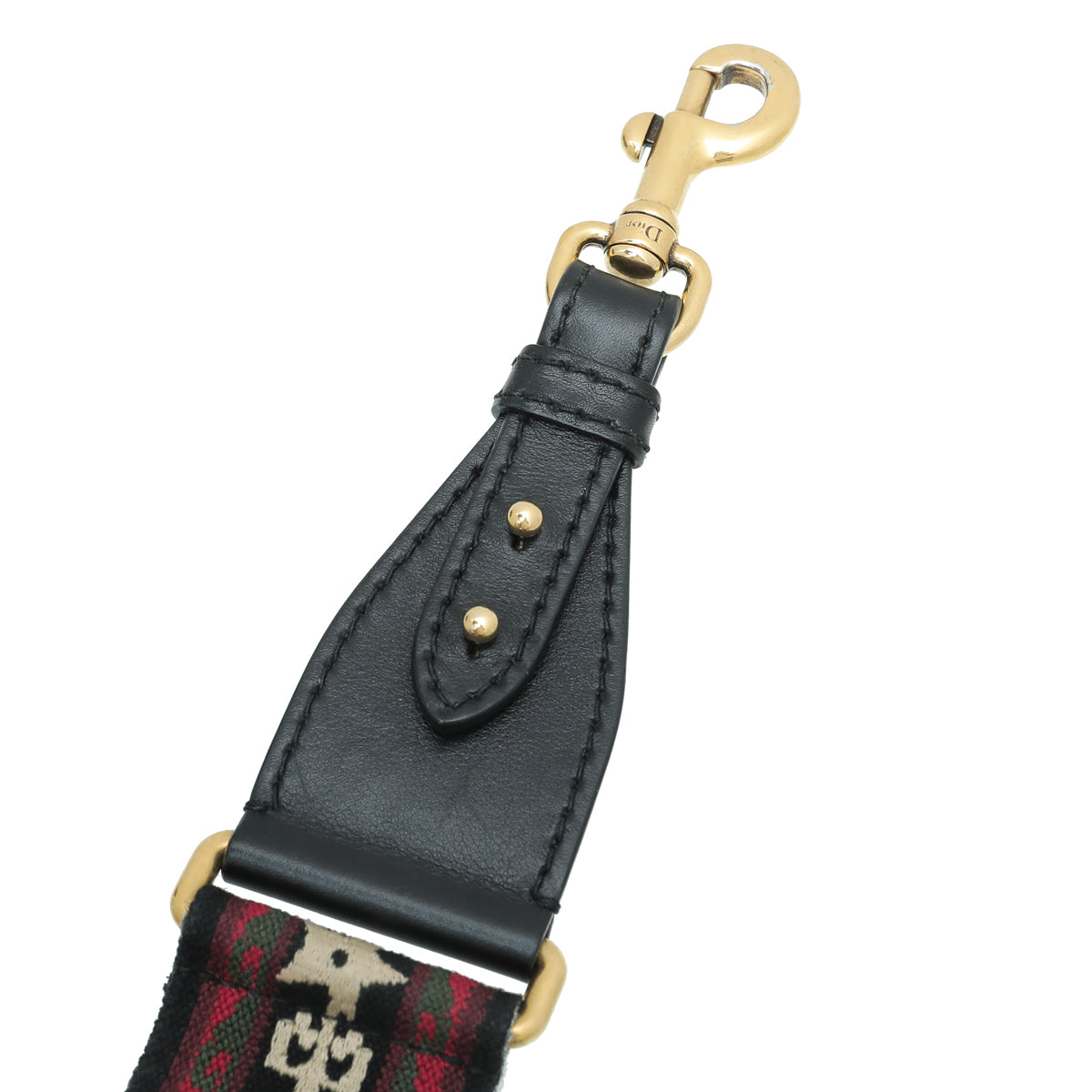 Christian Dior Multicolor Embroidered Studded Bag Strap