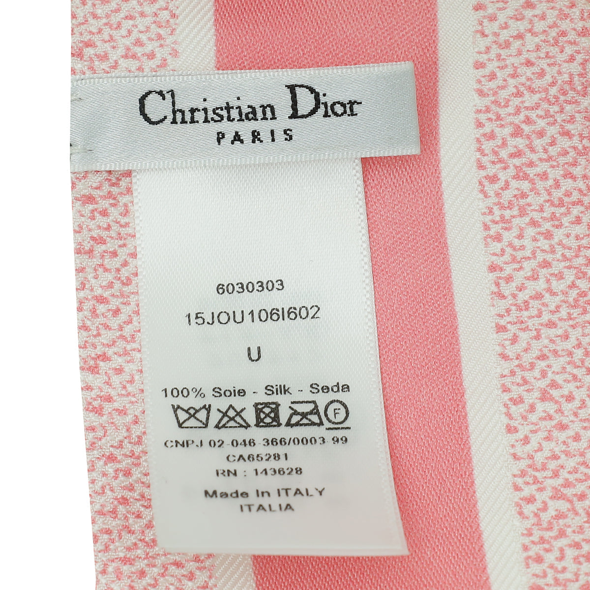 Christian Dior Bicolor Toile De Jouy Sauvage Mitzah Silk Twilly