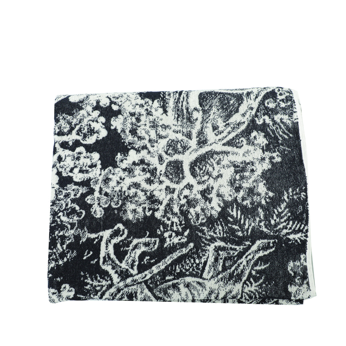 Christian Dior Bicolor Wool Dioriviera Toile De Jouy Throw Towel