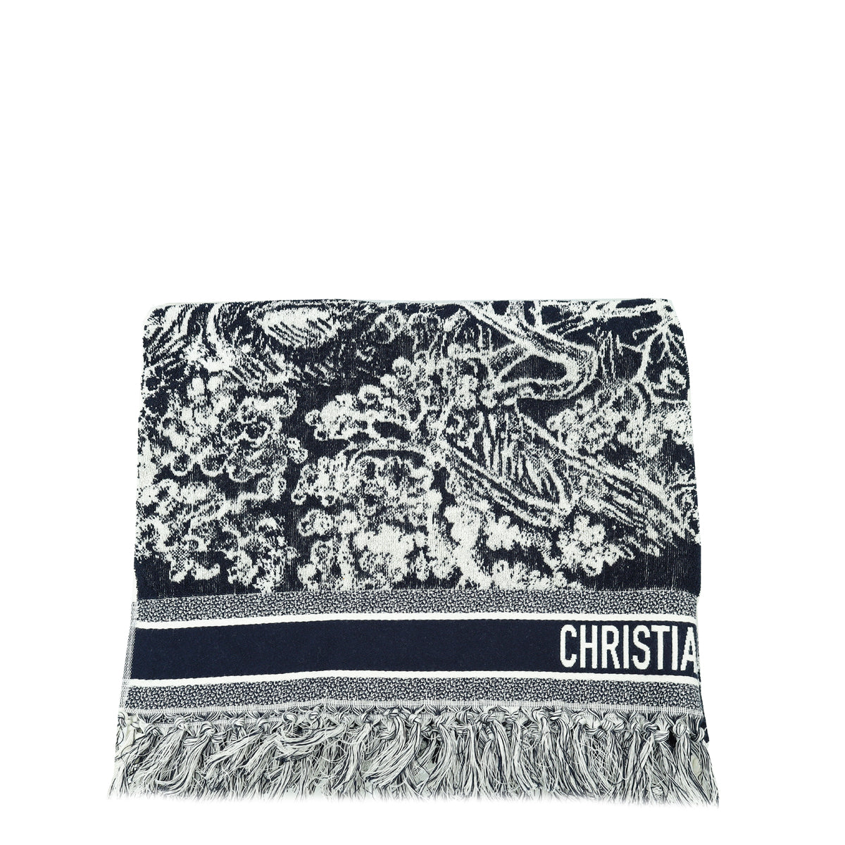 Christian Dior Wool Dioriviera Toile De Jouy Throw Towel