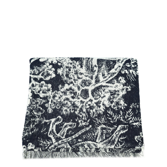 Christian Dior Wool Dioriviera Toile De Jouy Throw Towel