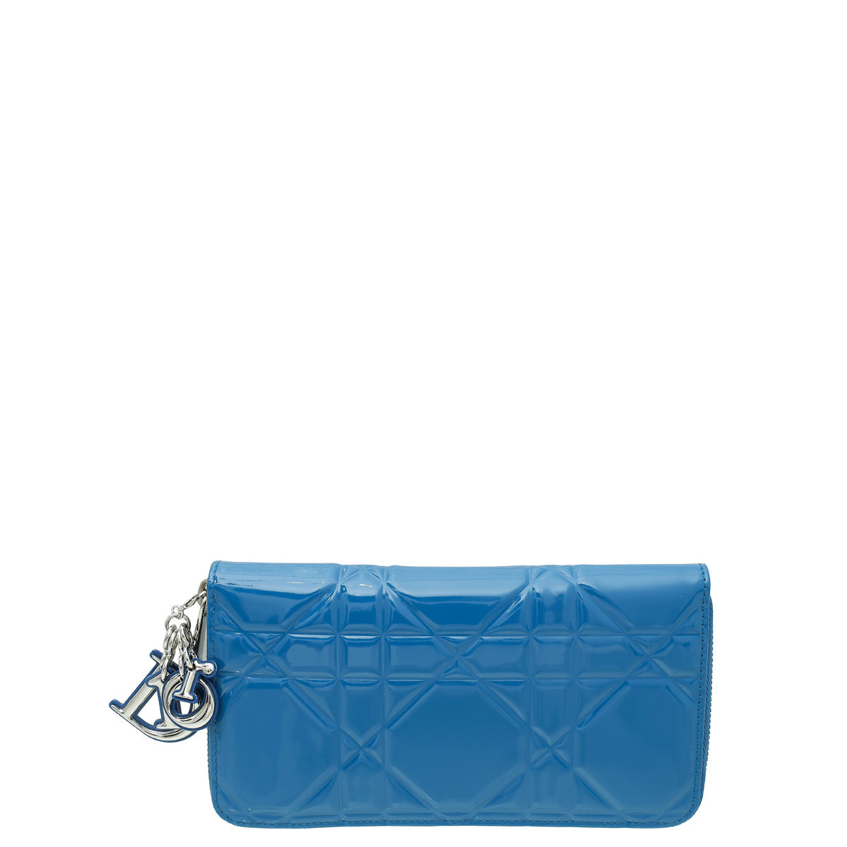 Christian Dior Blue Cannage Embossed "Tutti Dior" Zippy Wallet