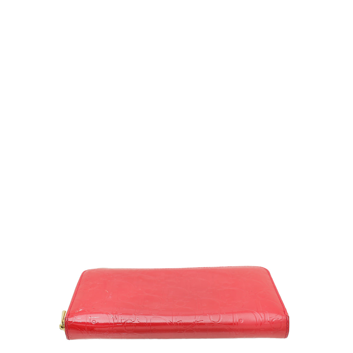 Christian Dior Red Lady dior Zip Around Wallet