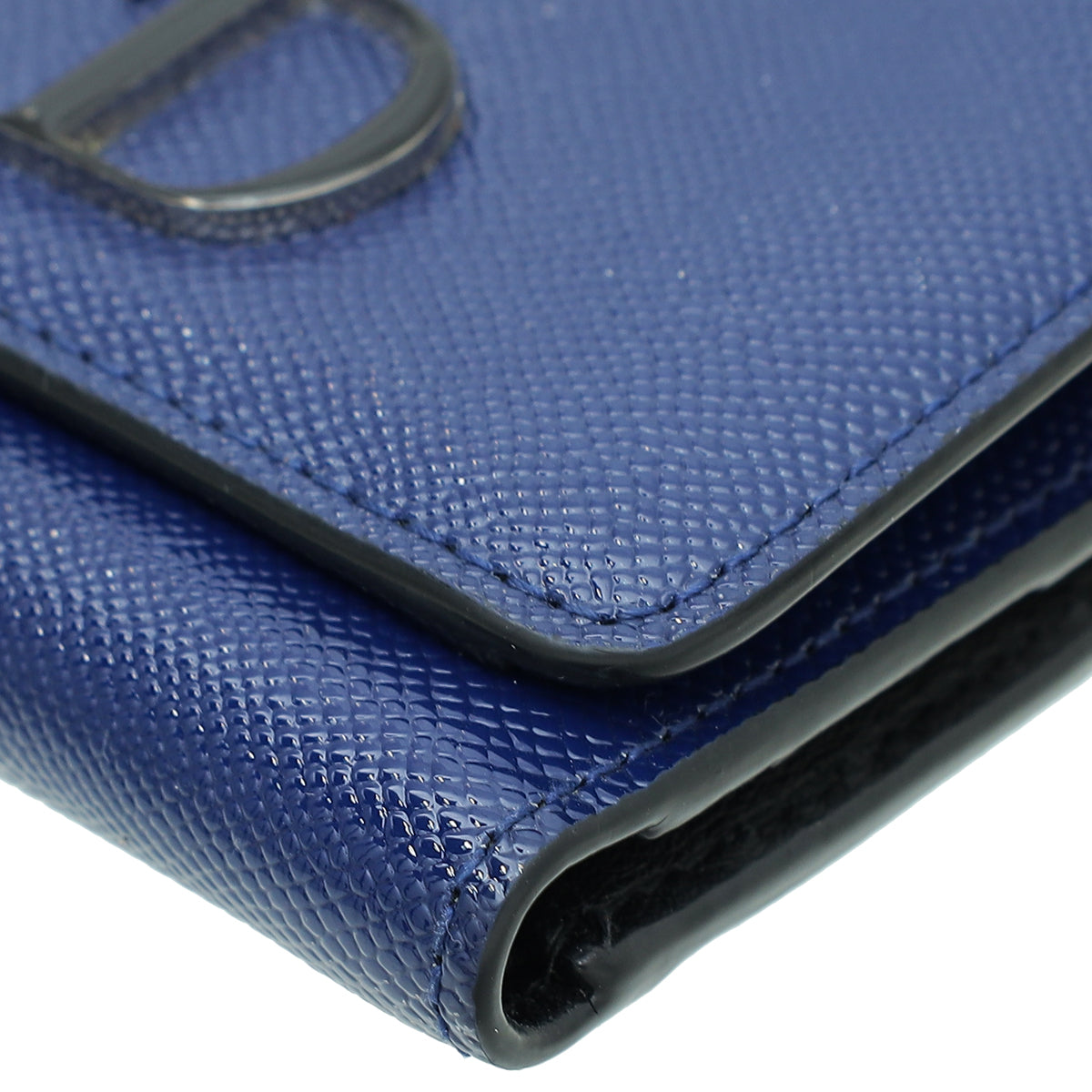 Christian Dior Navy Blue Mania Compact Wallet