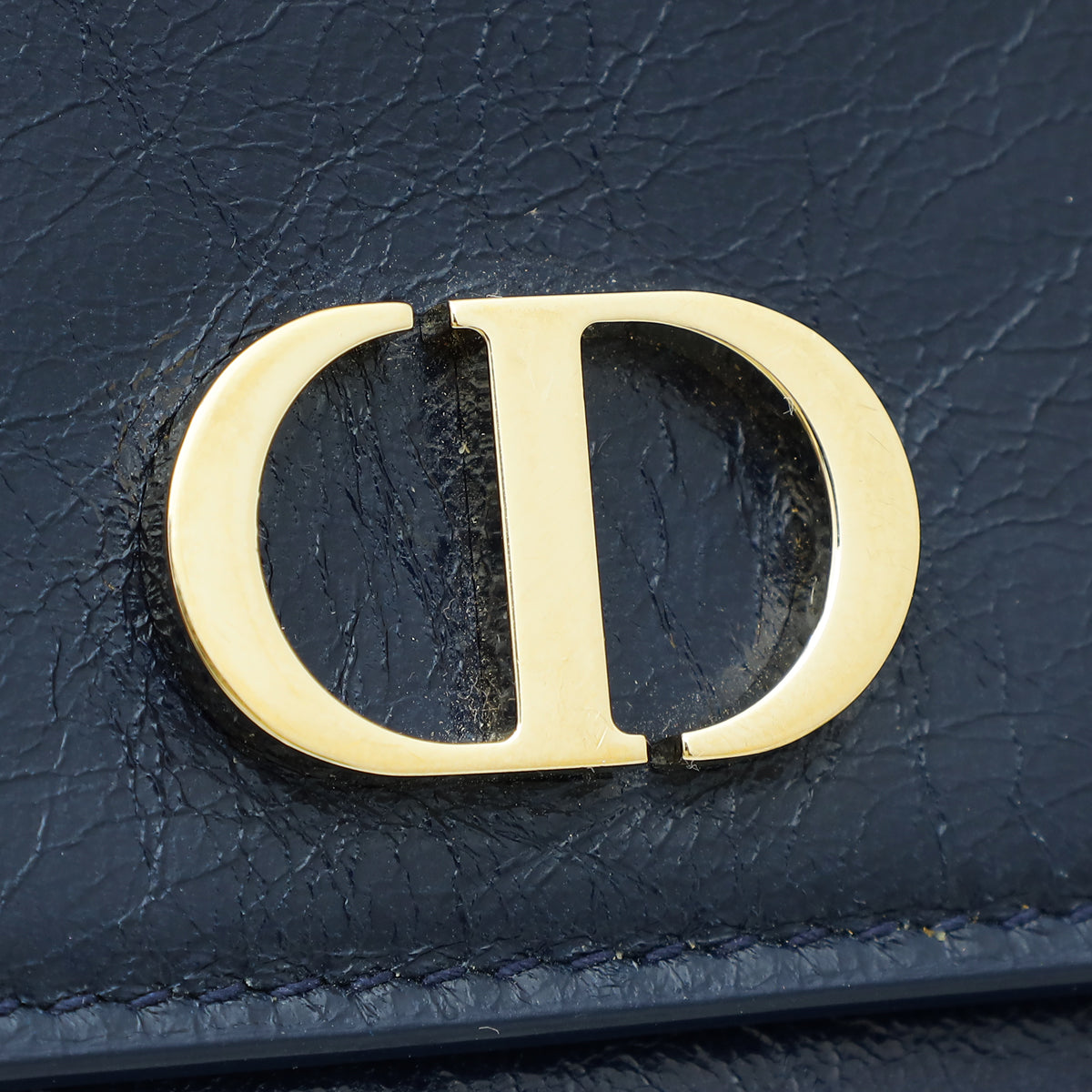 Christian Dior Navy Blue 30 Montaigne Lotus Wallet