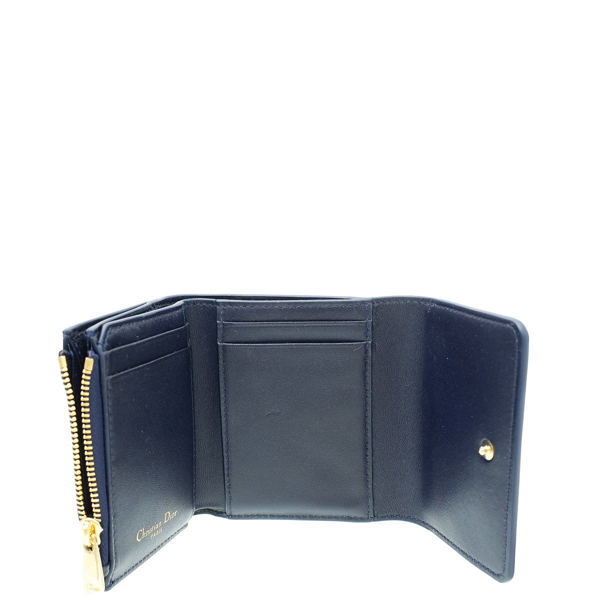 Christian Dior Navy Blue 30 Montaigne Lotus Wallet