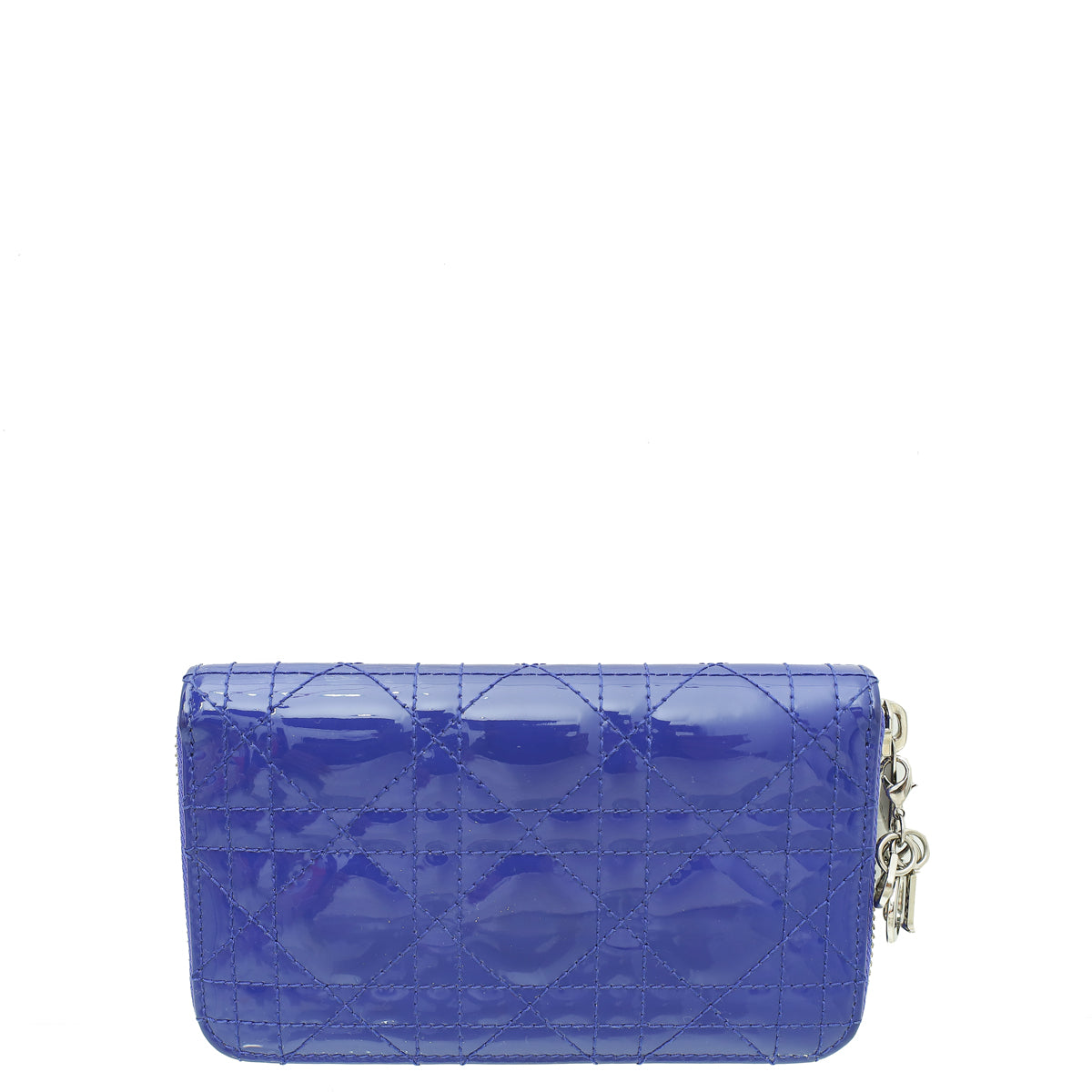 Christian Dior Blue Violet Lady Dior Voyageur Wallet