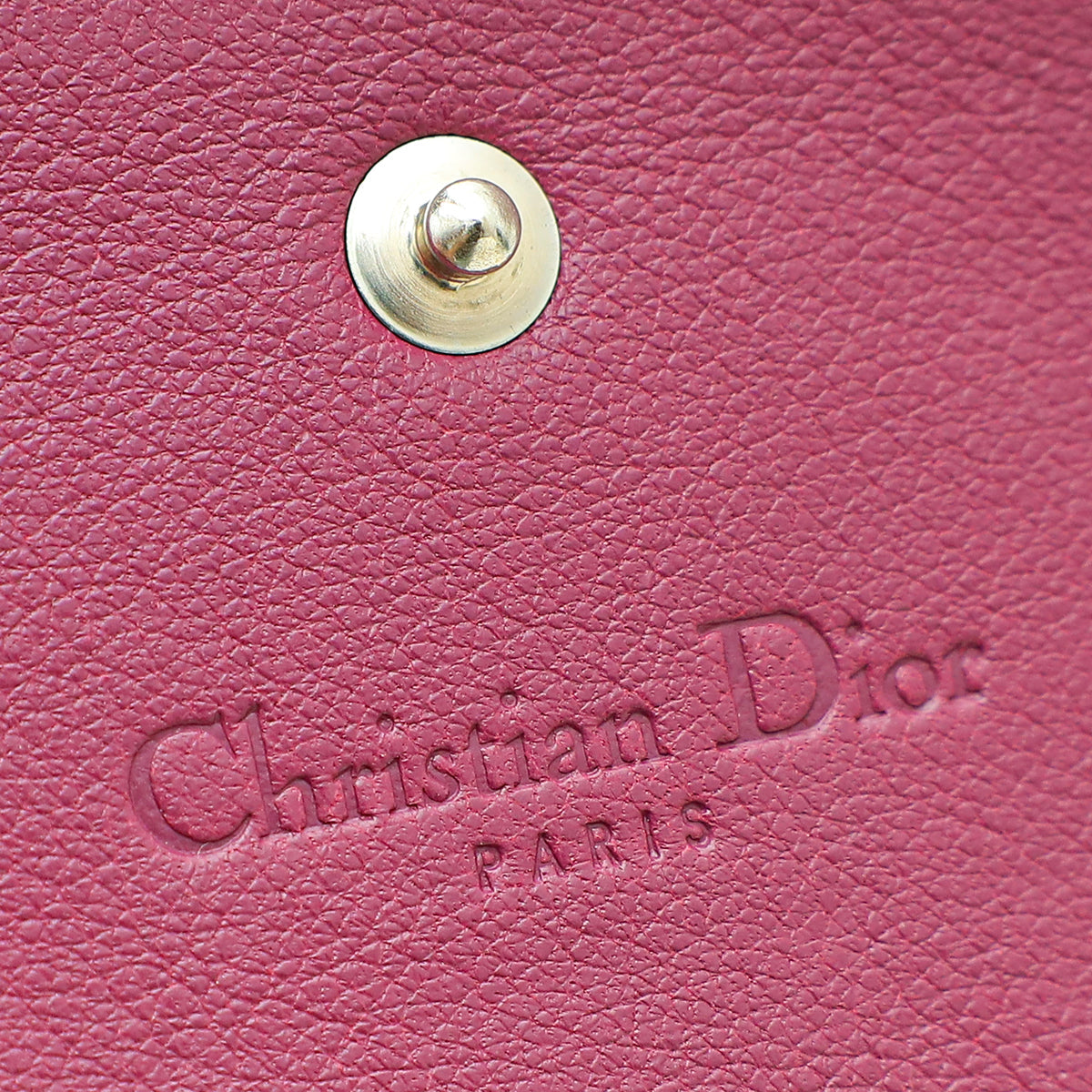 Christian Dior Dark Mauve Lady Dior Chain Wallet