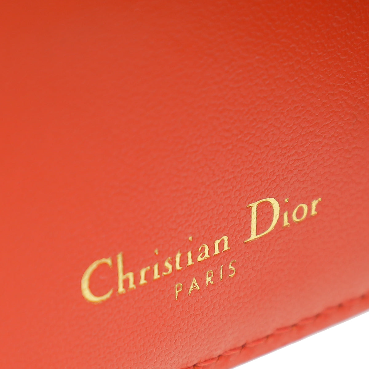 Christian Dior Orange Caro Bifold Wallet