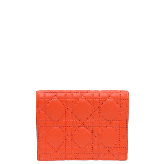 Christian Dior Orange Caro Bifold Wallet