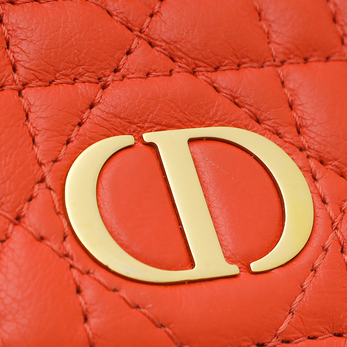 Christian Dior Orange Caro Bifold Wallet