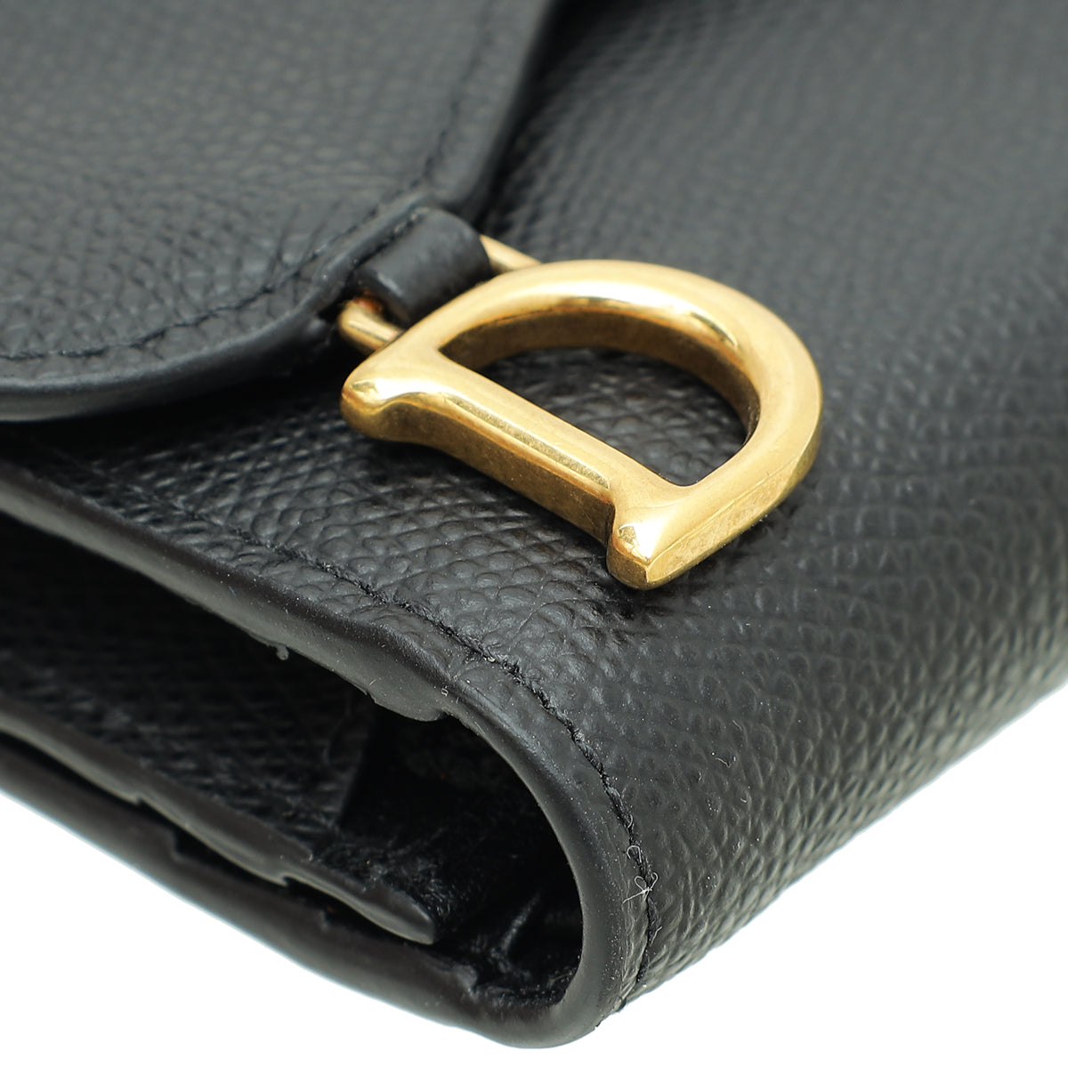 Christian Dior Black Saddle Lotus Wallet