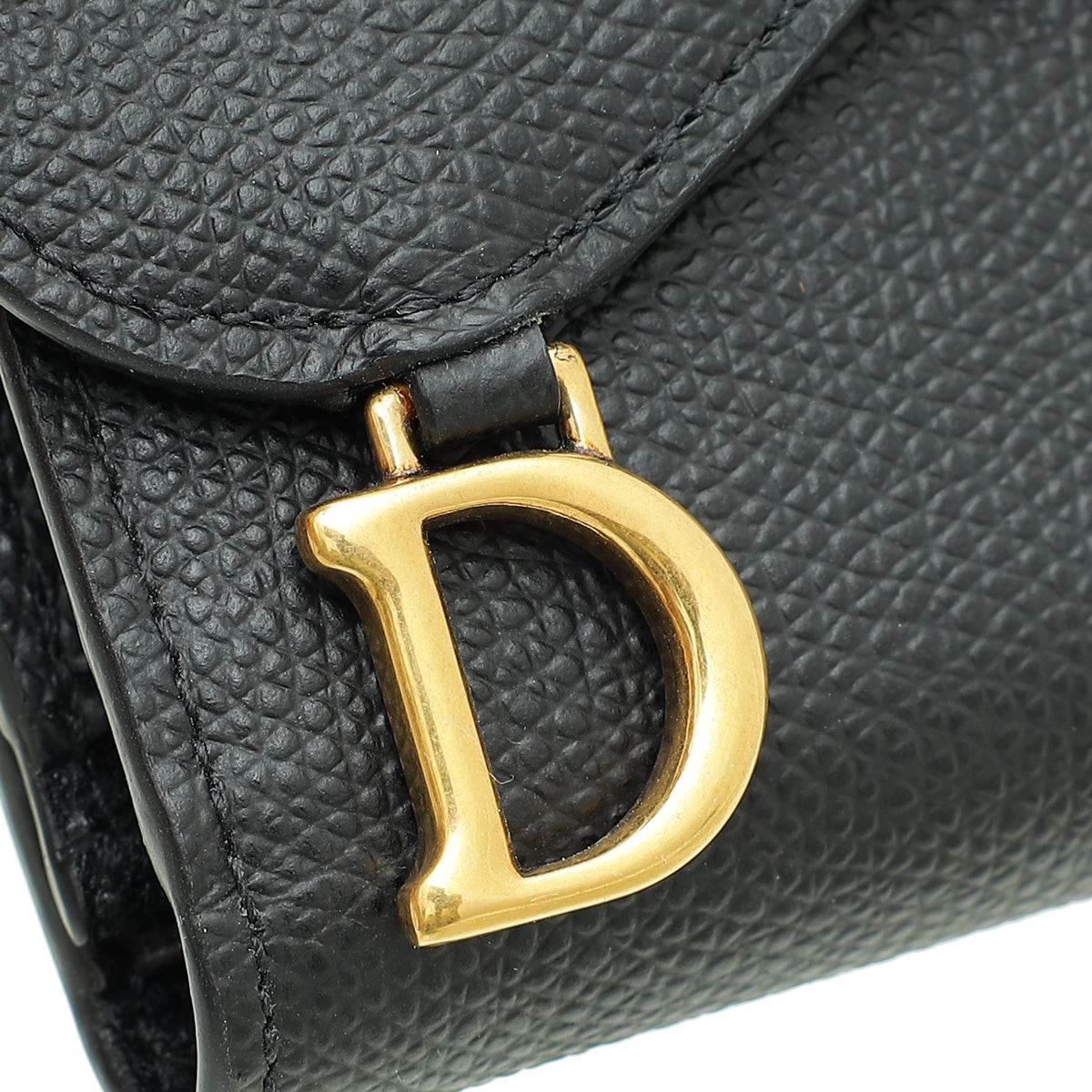 Christian Dior Black Saddle Lotus Wallet