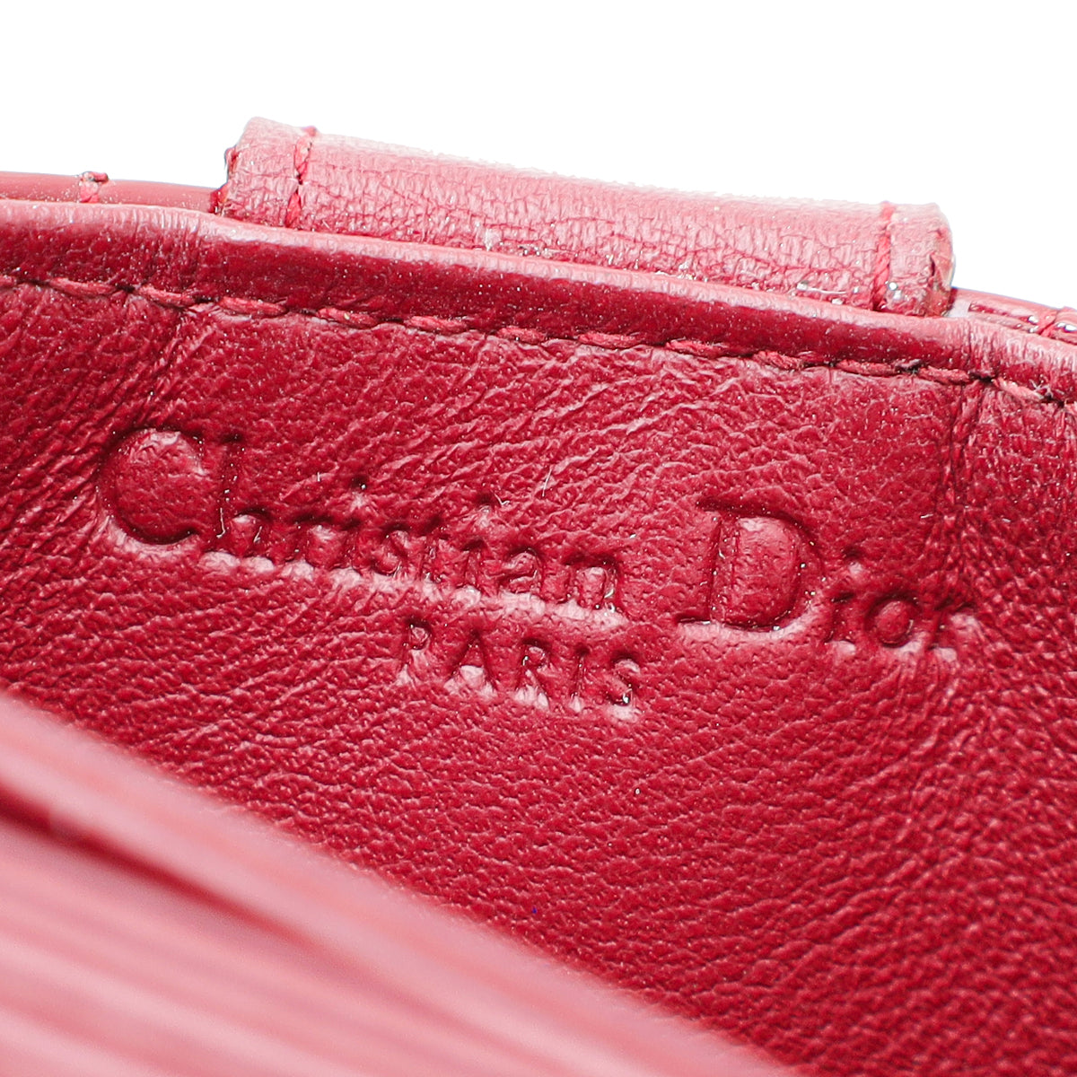 Christian Dior Cherry Lady Dior Gusset Card Holder