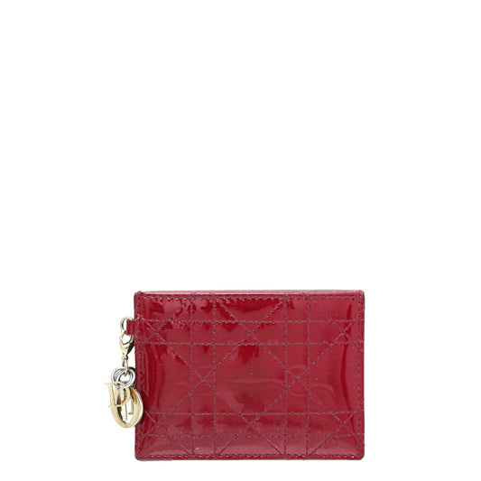 Christian Dior Cherry Lady Dior Card Holder