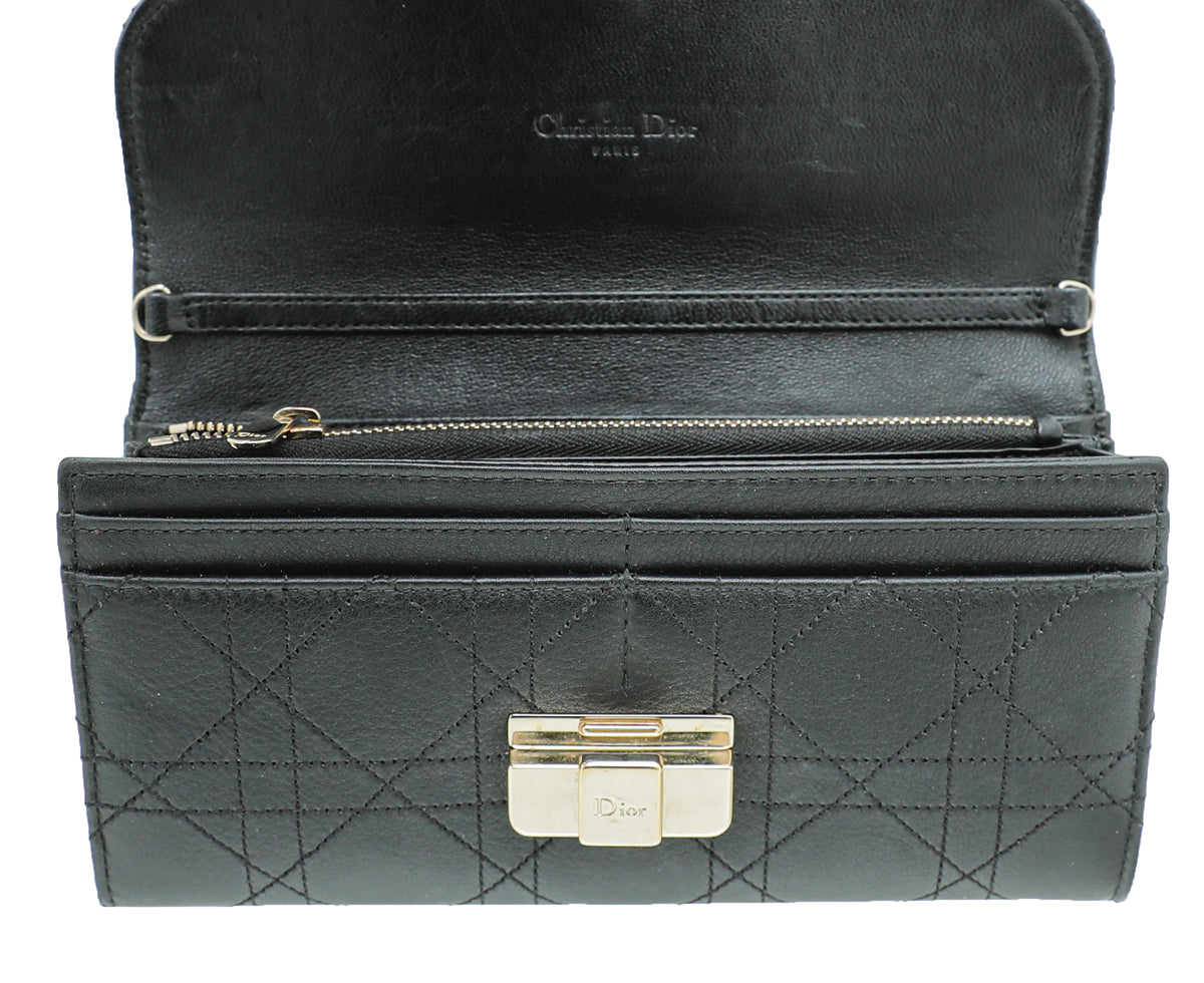 Christian Dior Black Diorling Chain Wallet