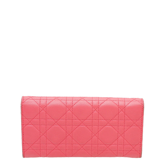 Christian Dior Coral Miss Dior Promenade Continental Wallet