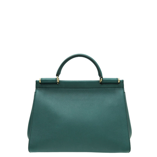 Dolce & Gabbana Green Miss Sicily Large Bag