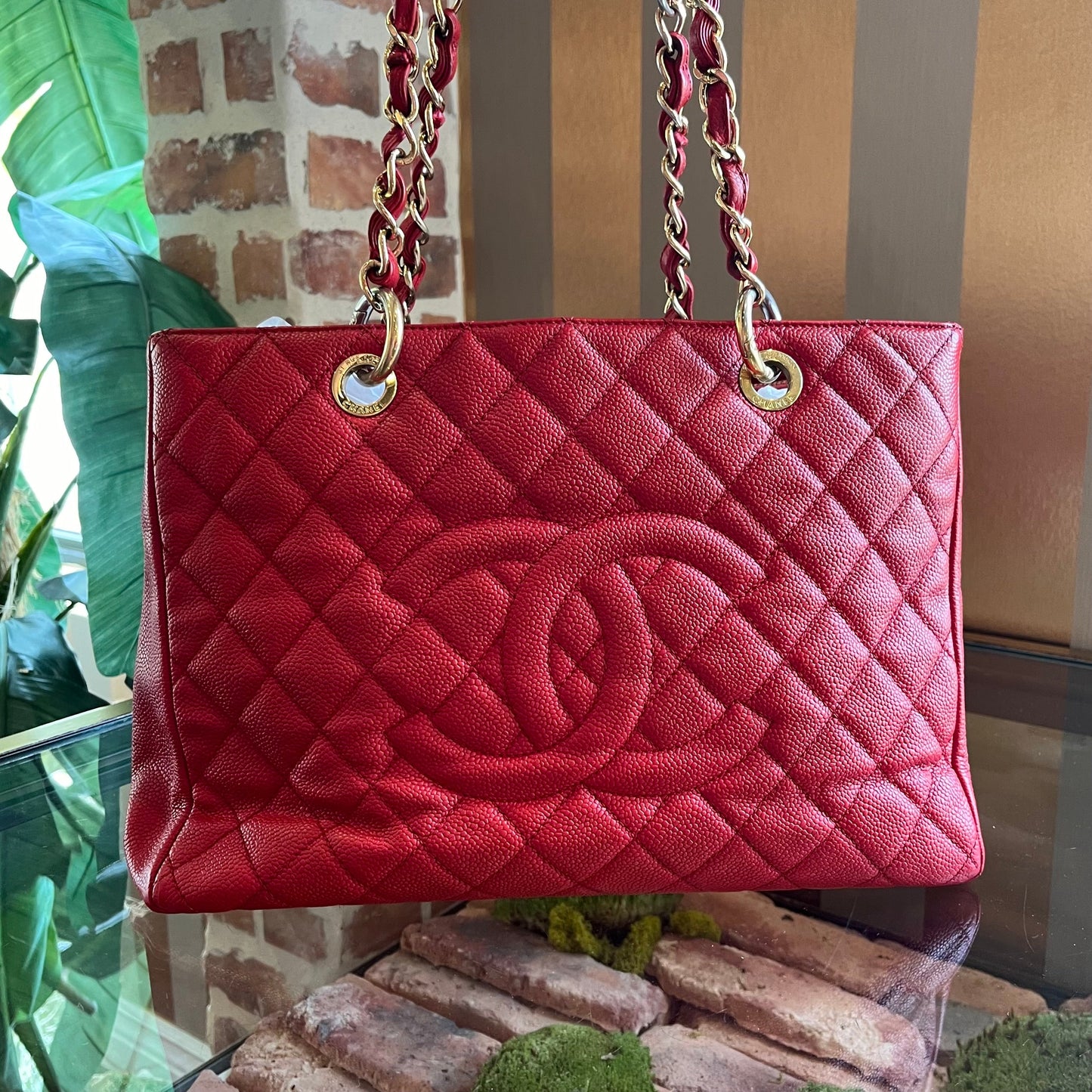 CHANEL Red Caviar Grand Shopper Tote ADI1012