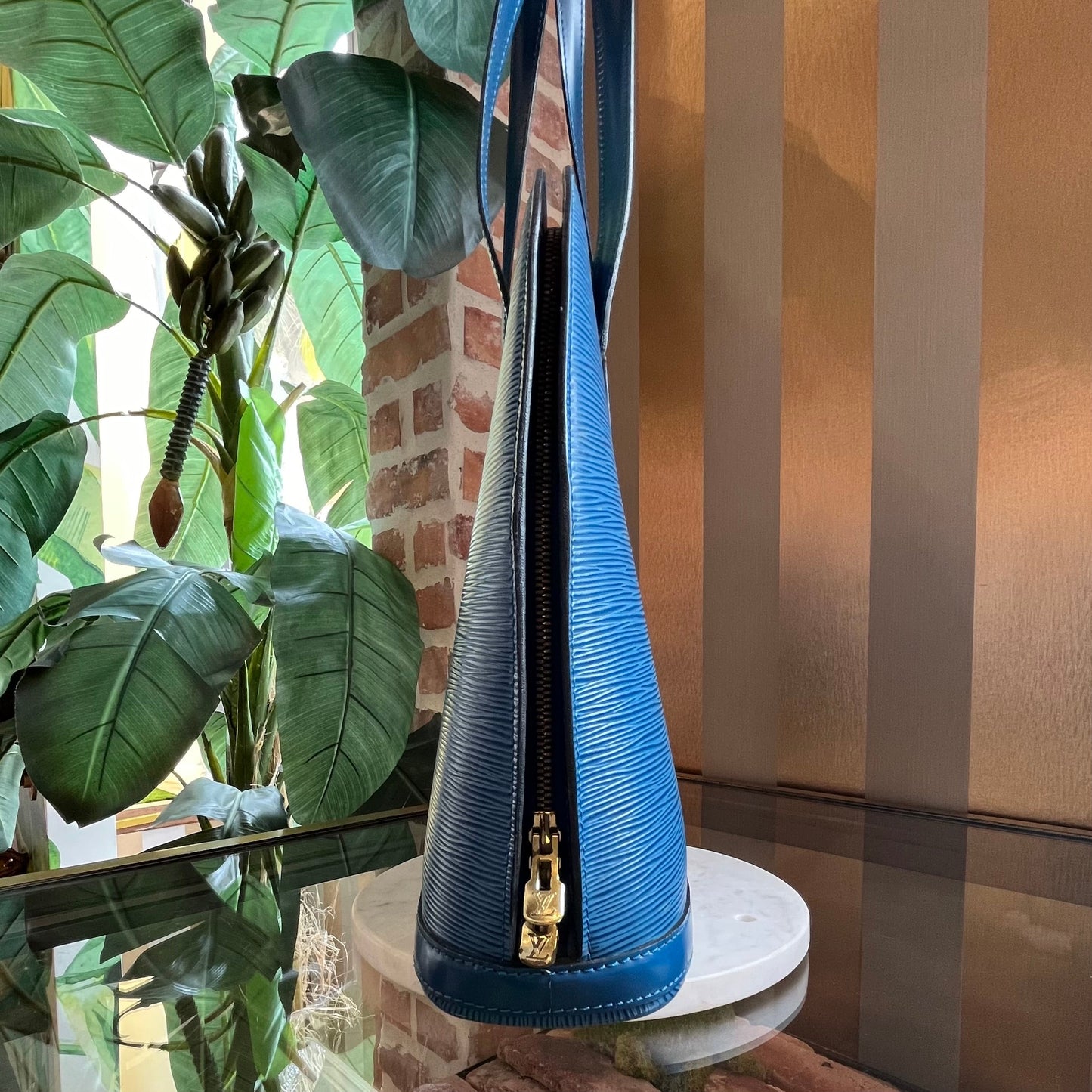 LOUIS VUITTON Vintage Blue Epi Leather Lussac