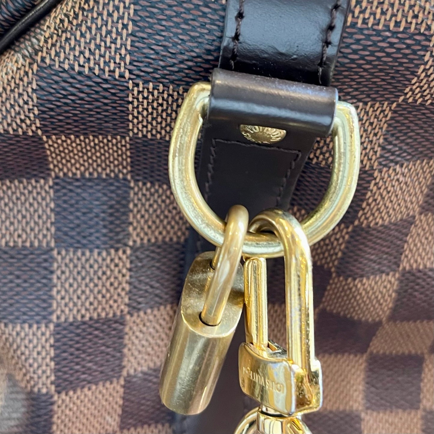 LOUIS VUITTON Speedy 30 Damier Ebene Canvas Satchel Bag