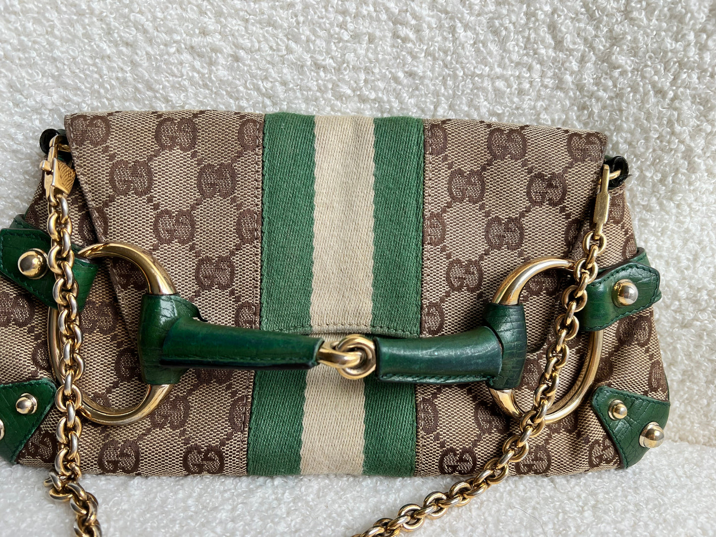 Gucci GG Horsebit Chain Shoulder Bag Vintage