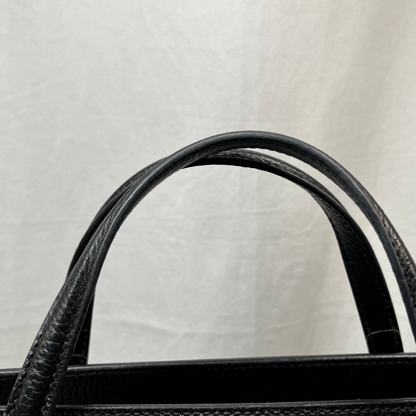 TS3692 GUCCI Soho Large Black Dollar Calfskin Large Top Handle Satchel