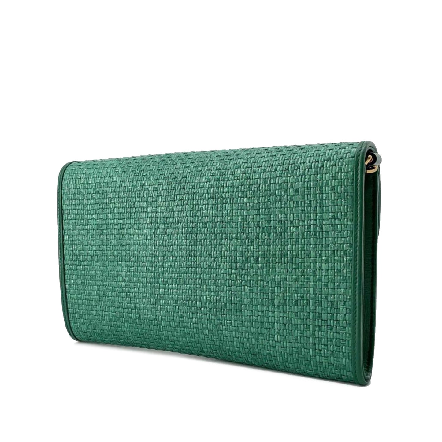 Gucci Horsebit 1955 Chain Bag Green Raffia