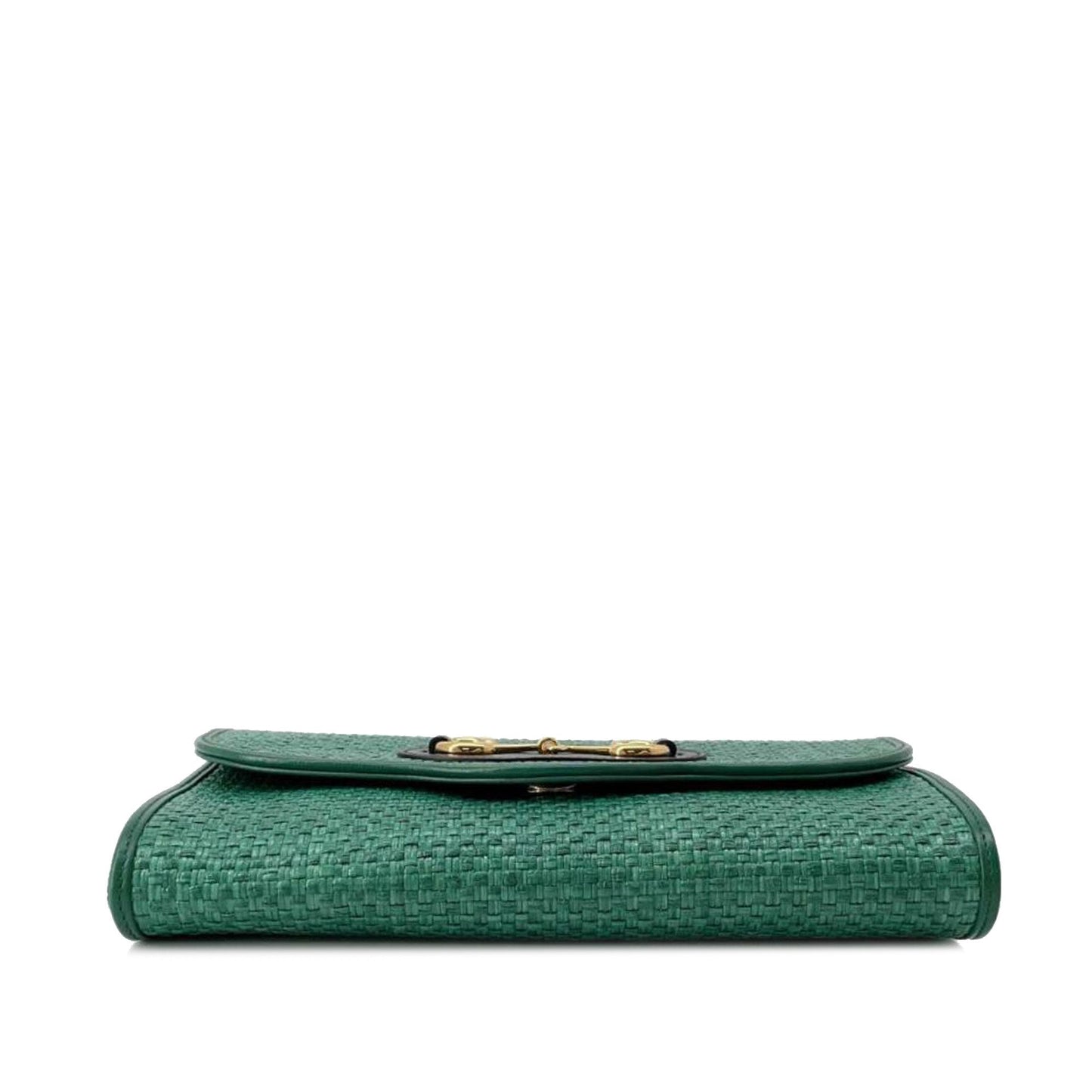 Gucci Horsebit 1955 Chain Bag Green Raffia