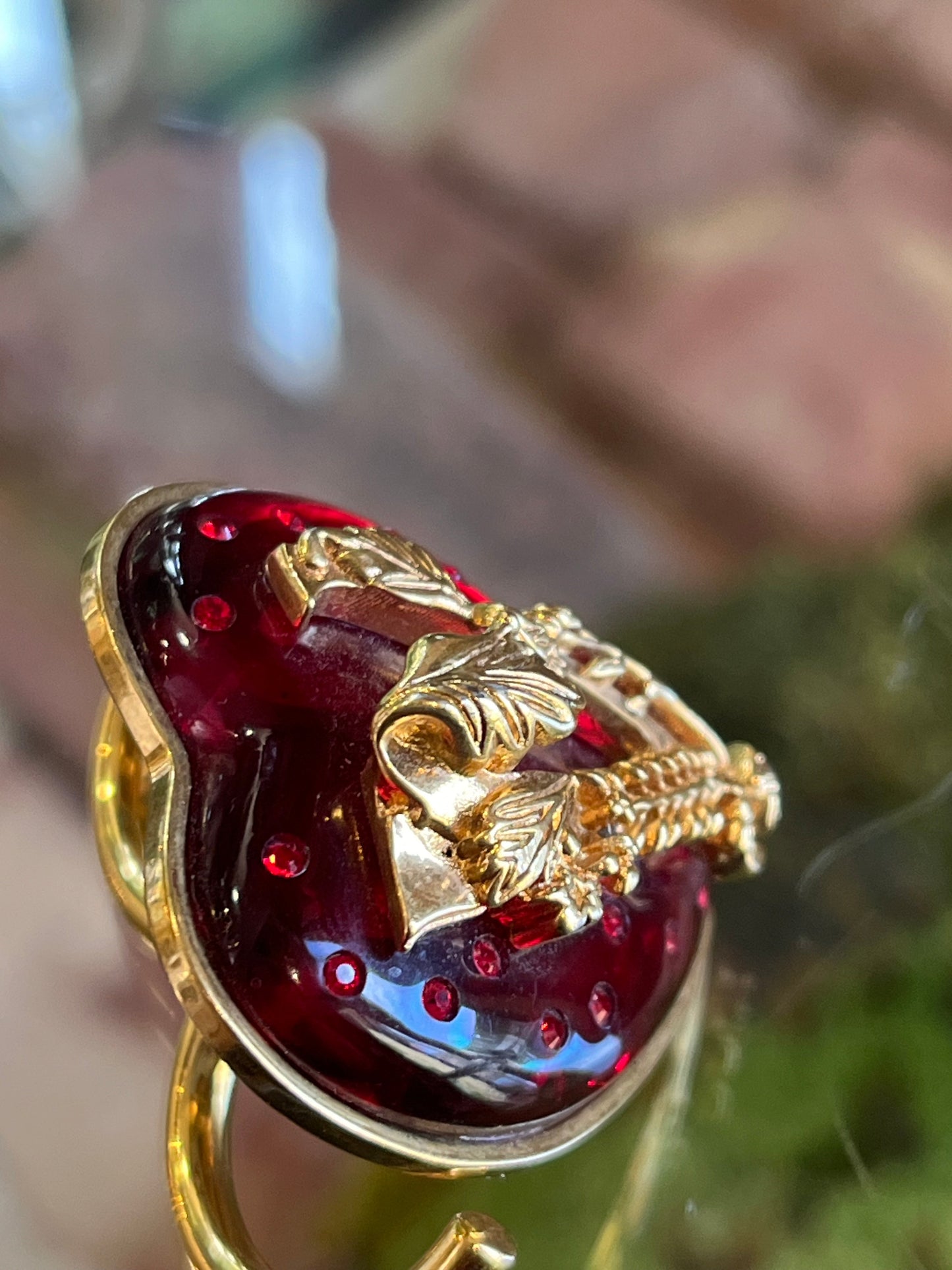 Versace Virtus Heart Double Ring