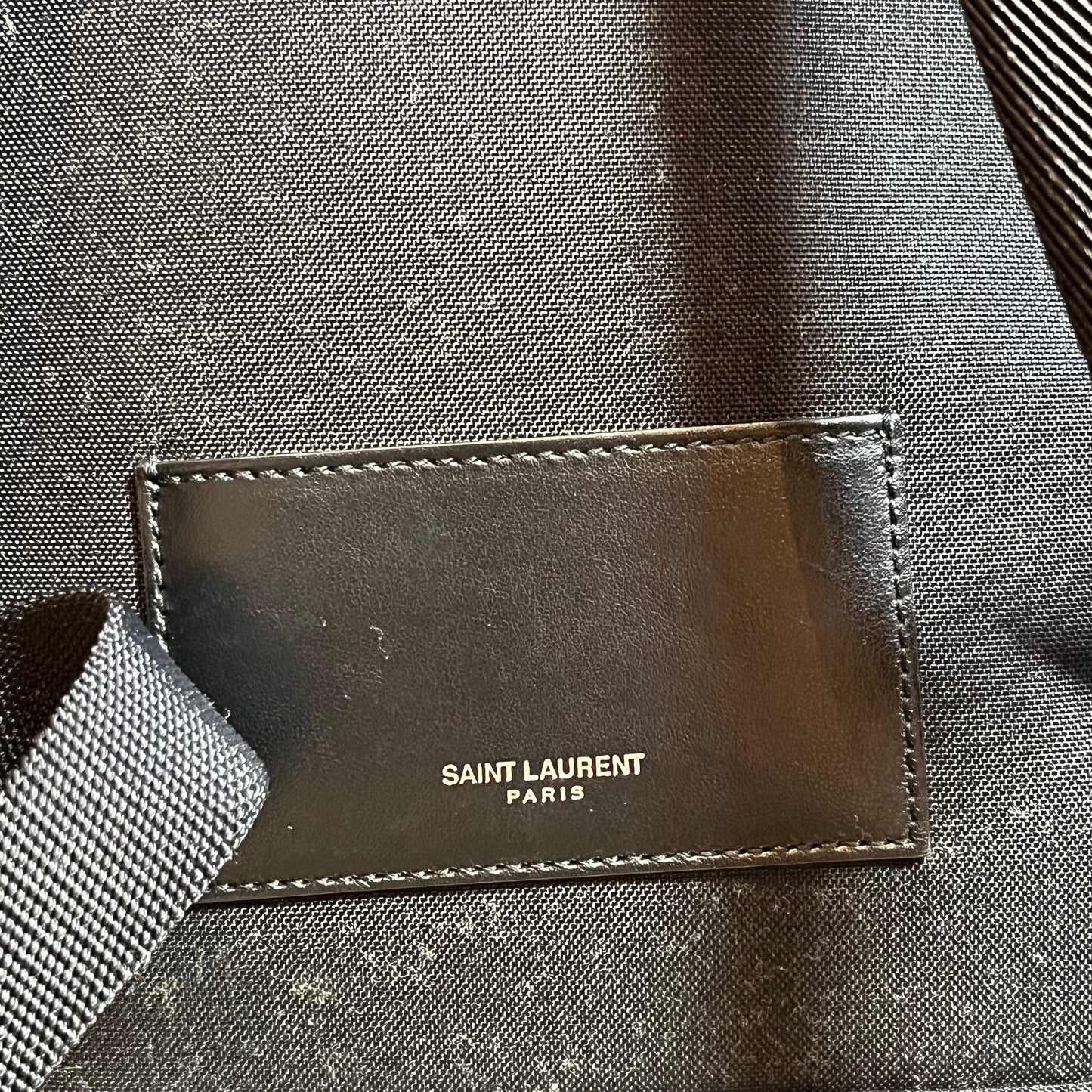 SAINT LAURENT Blue Denim Mini City Backpack