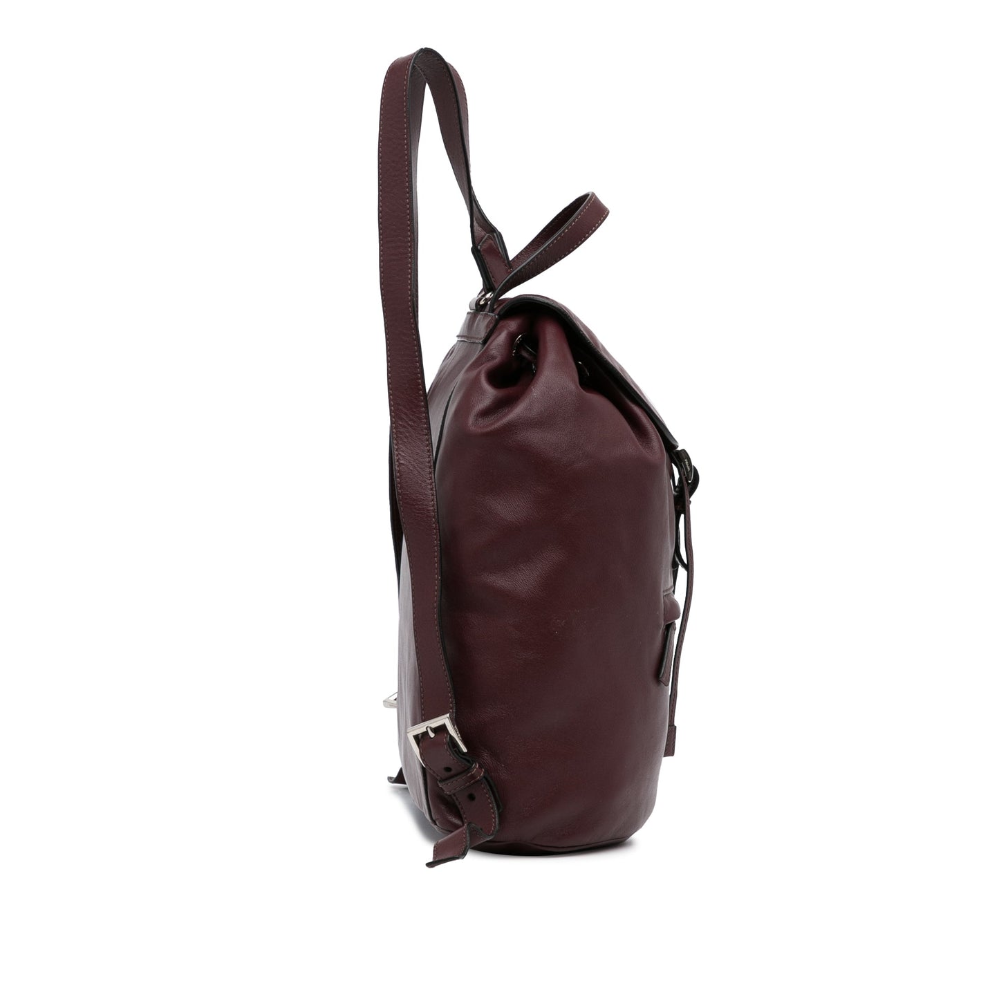 Prada Glace Backpack Wine Red Calfskin