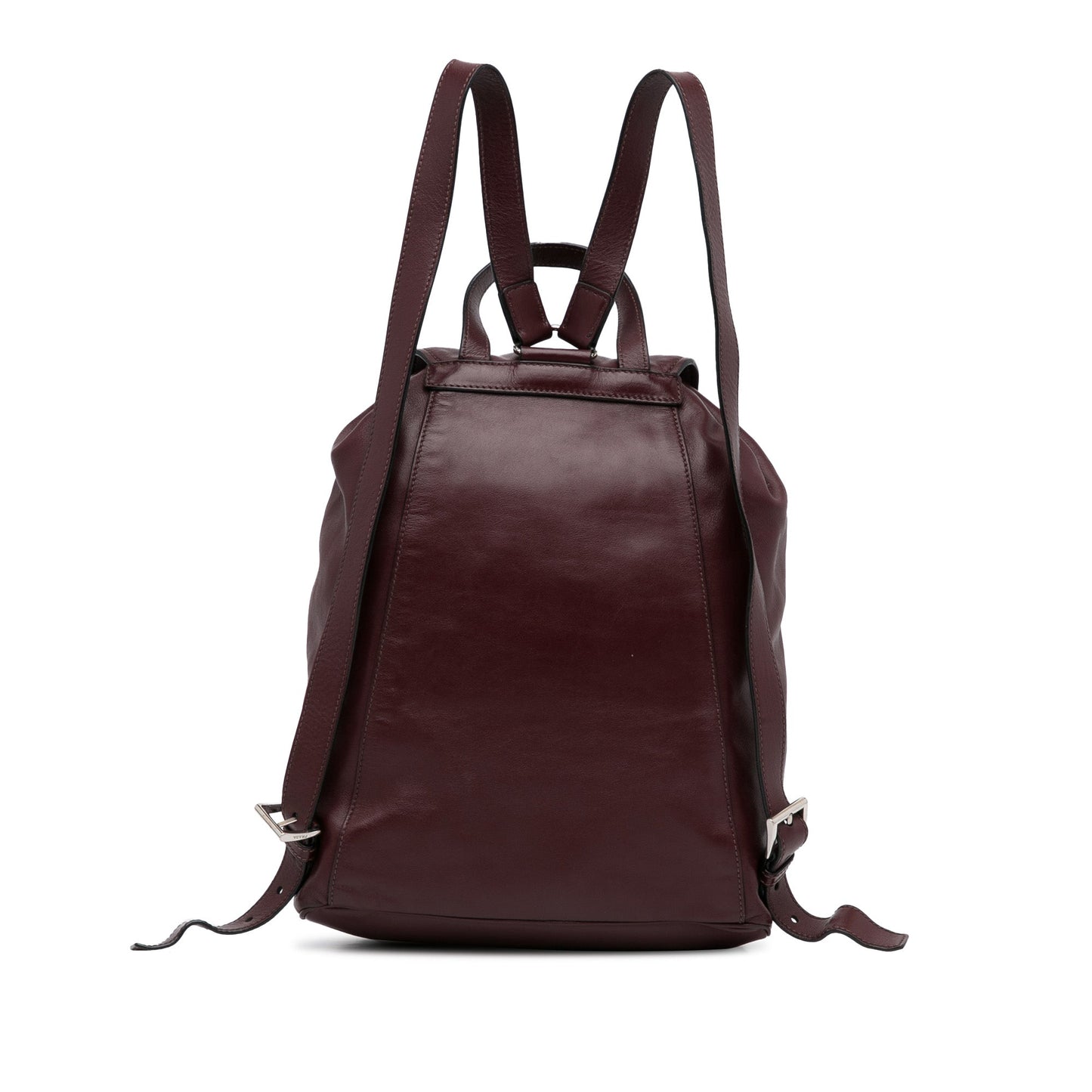 Prada Glace Backpack Wine Red Calfskin