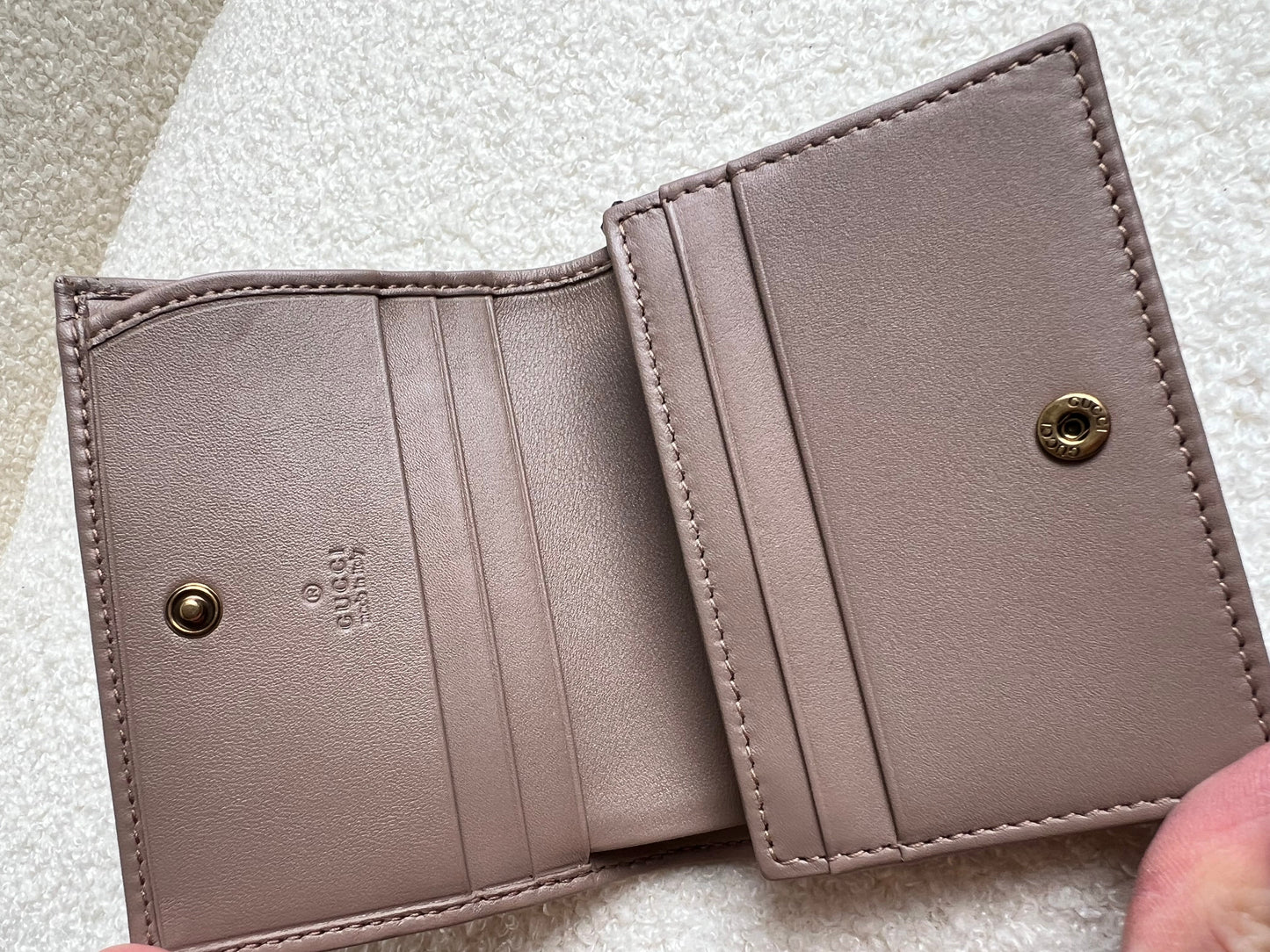 Gucci GG Dusty Pink Marmont Matelassé Card Case Wallet (RRP £345)