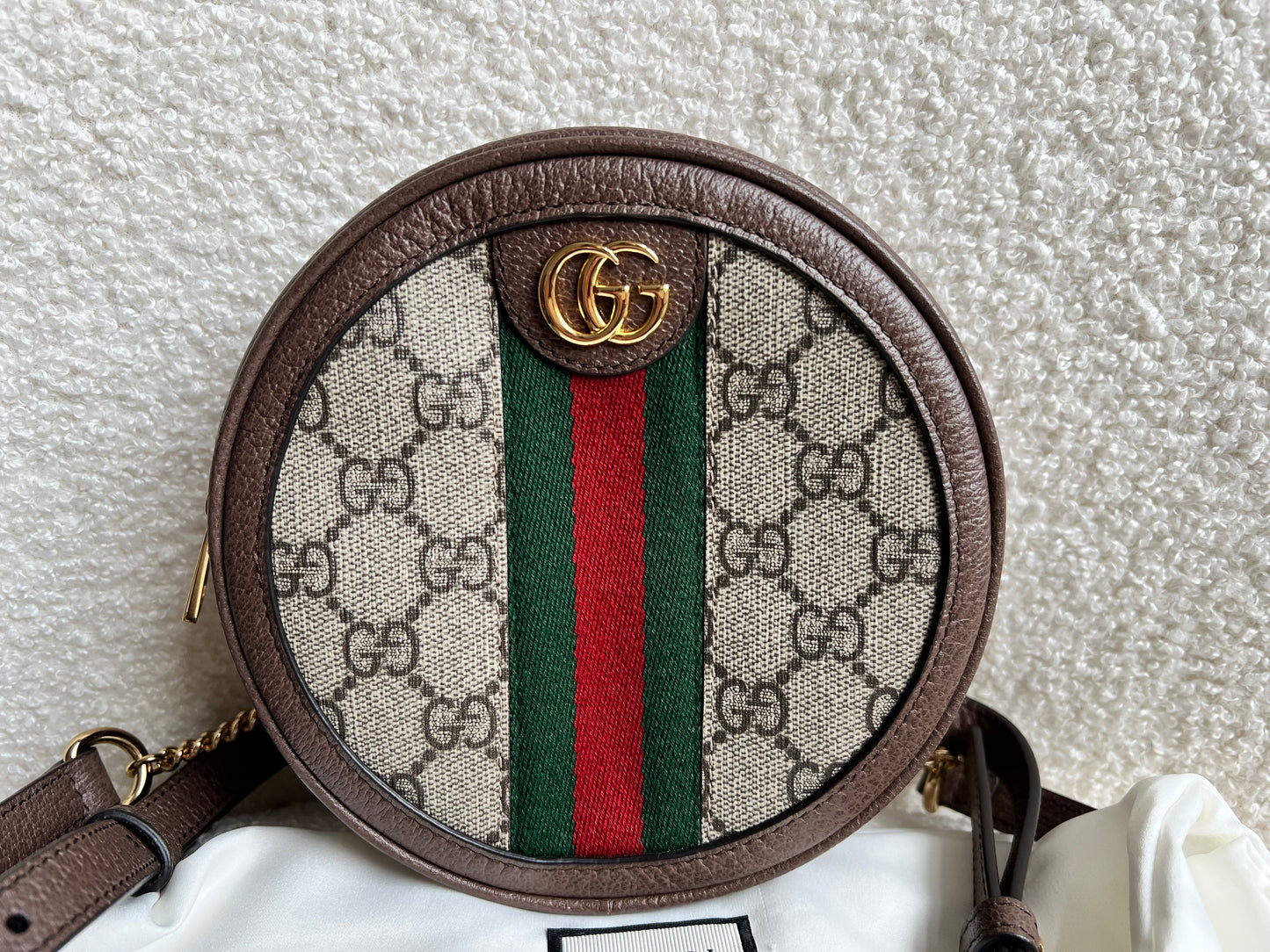 Gucci GG Ophidia Supreme Mini GG Round Backpack