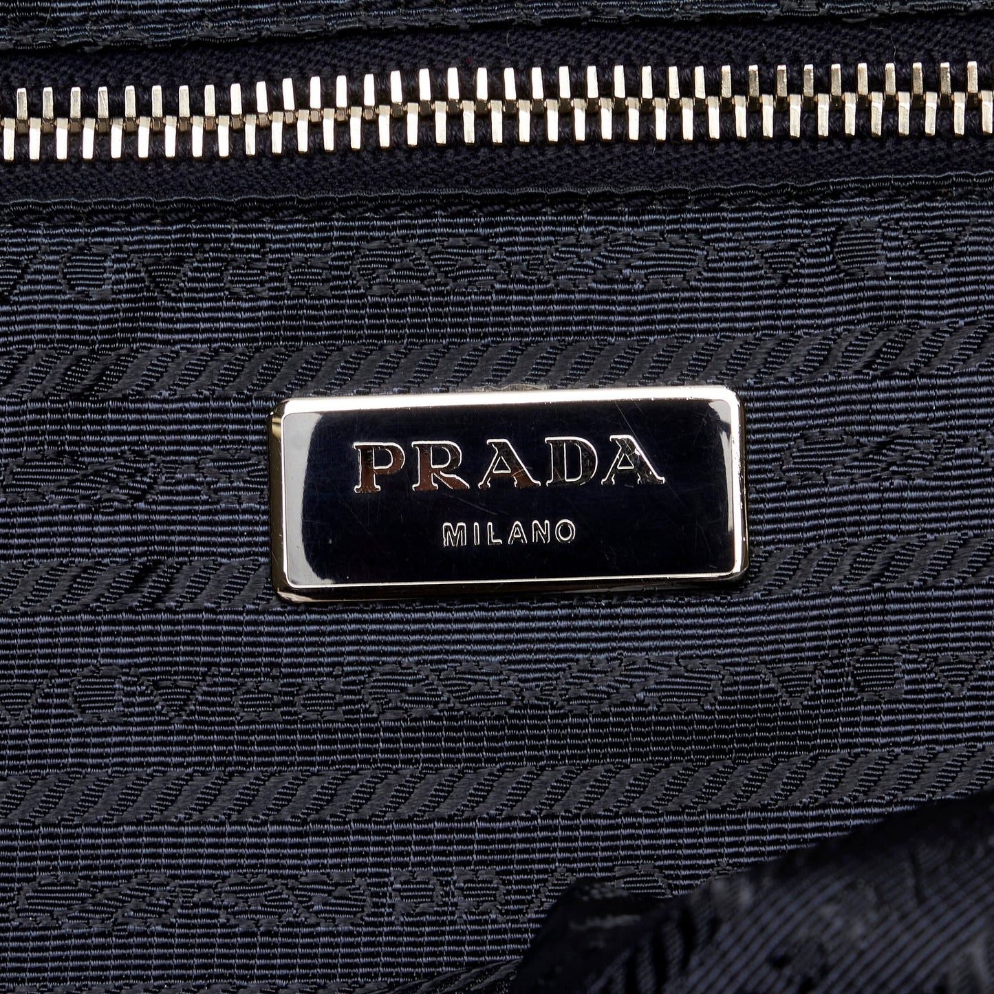 Prada Tessuto Stampato Blue Nylon Canvas