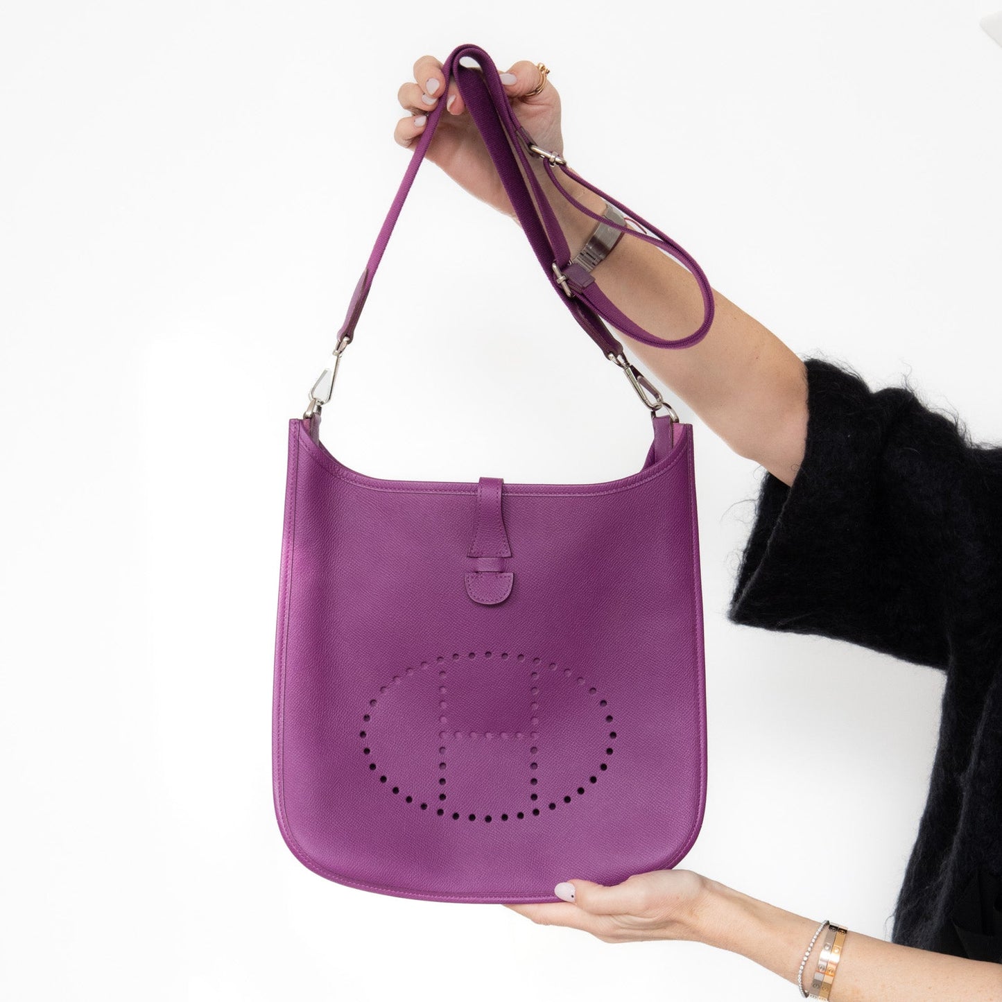 Hermes Purple Evelyne 29 Bag