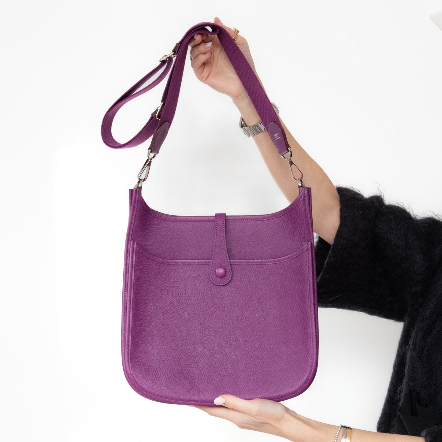 Hermes Purple Evelyne 29 Bag