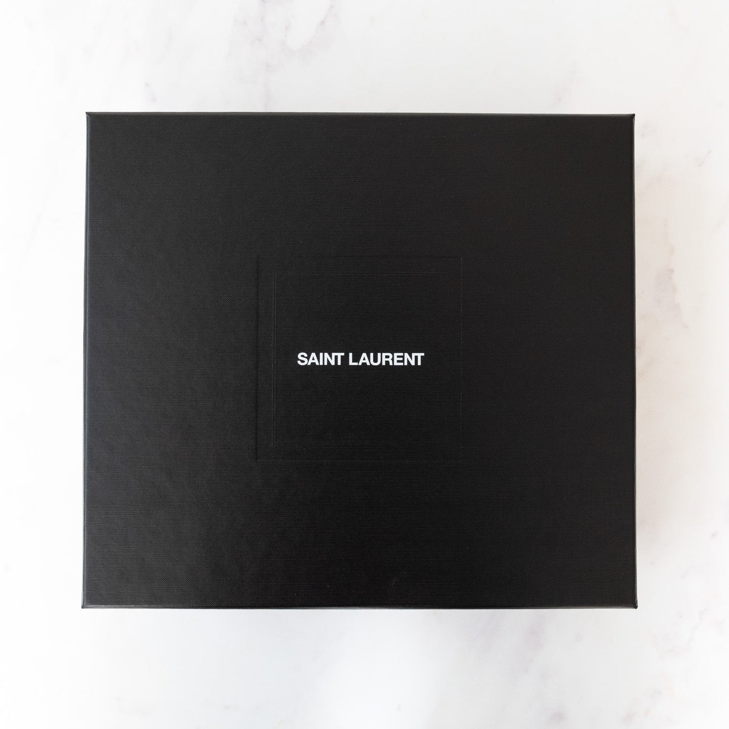 Saint Laurent Medium Black Quilted Embossed Leather Envelope Bag