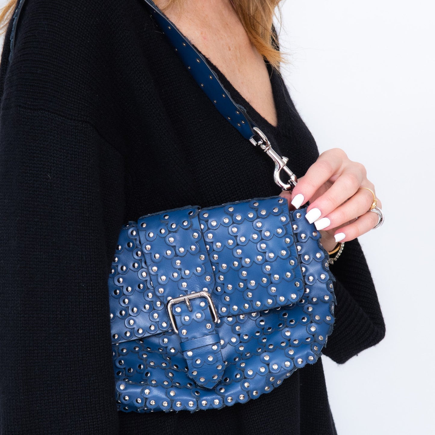 Red Valentino Blue Buckle Bag