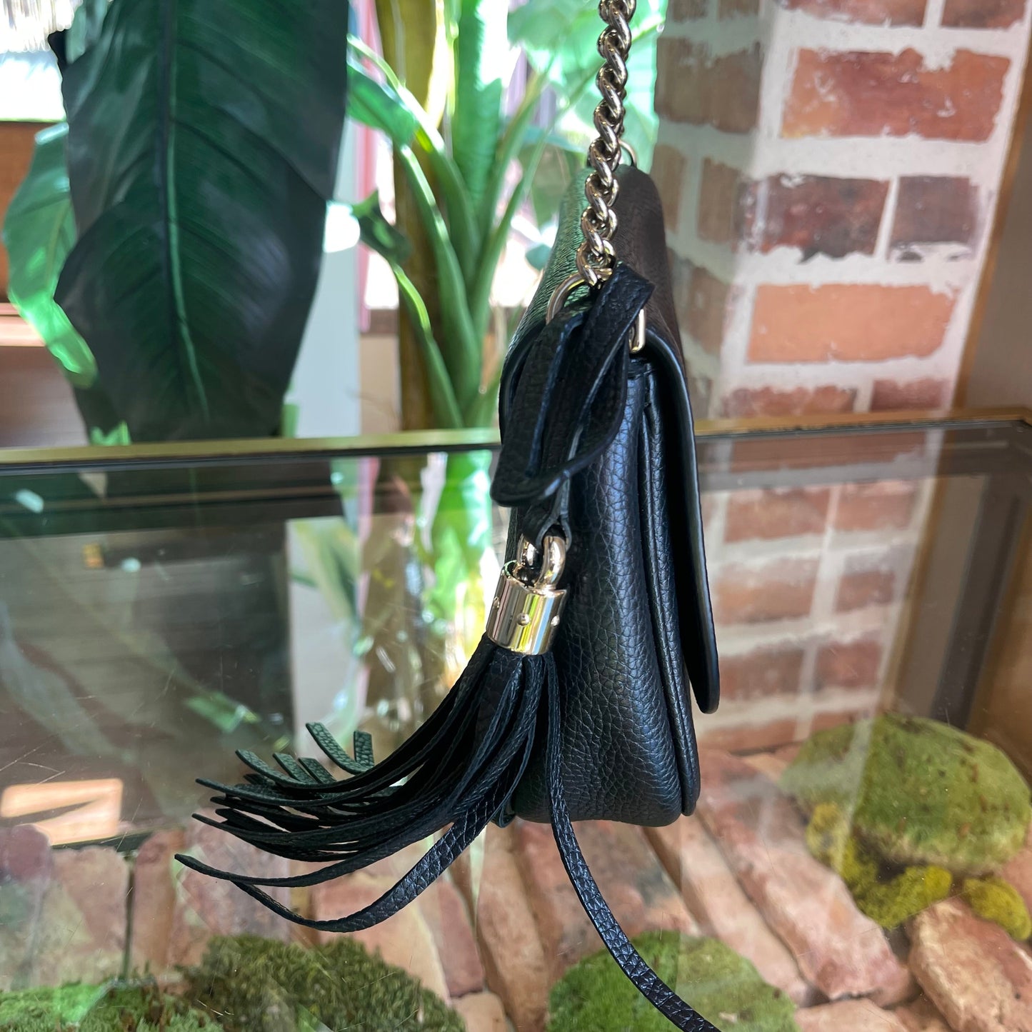 GUCCI Black Chain Soho Crossbody TS