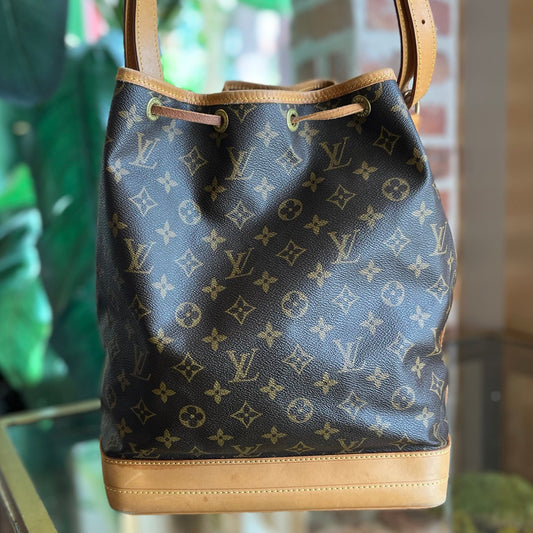 LOUIS VUITTON Noe Brown Monogram Canvas Bucket Bag