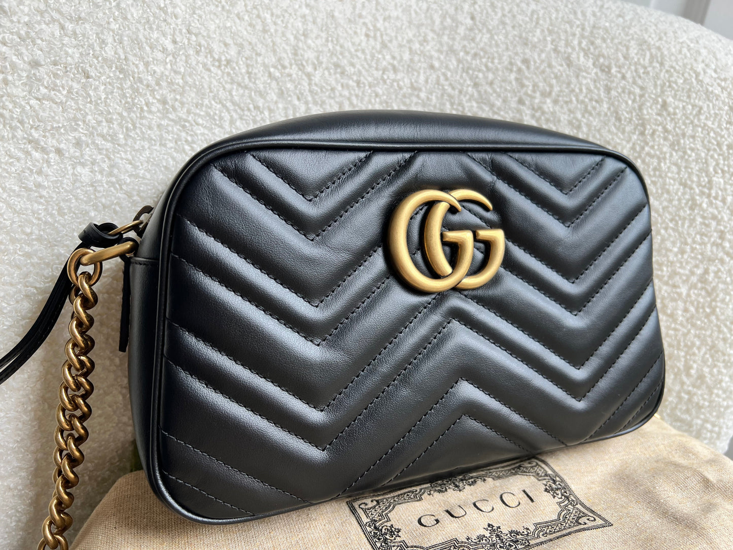 Gucci GG Black Marmont Small Shoulder Bag (RRP £1340)